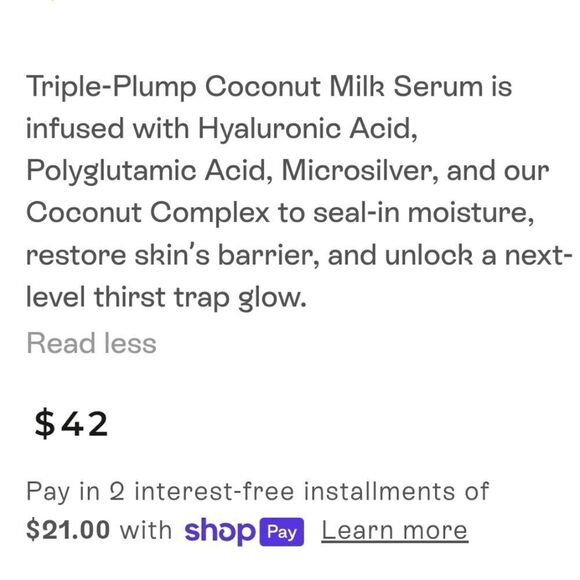 BEAUTYSTAT TRIPLE PLUMP COCONUT MILK SERUM NEW 1.7oz - Picture 7 of 16